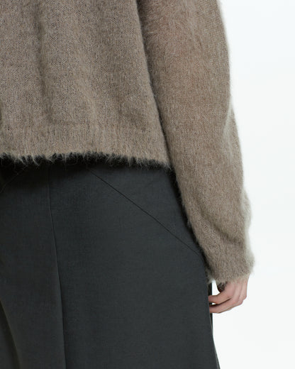 _MALLONI Cardigan in lana soffice TORTORA