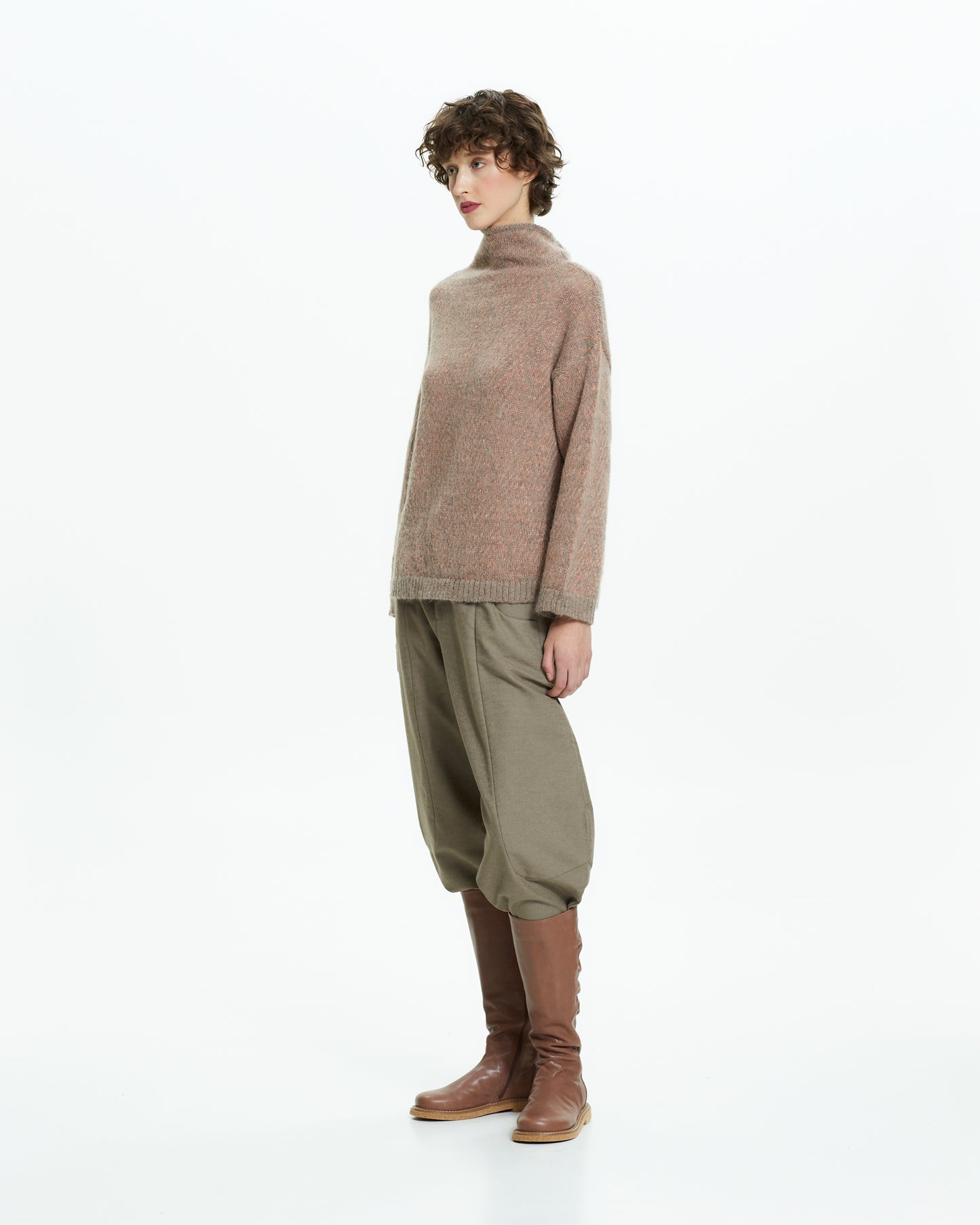 _MALLONI Maglia in lana soffice TORTORA