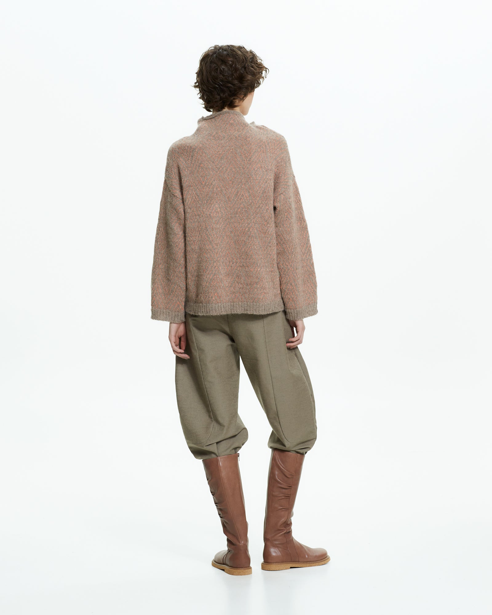 _MALLONI Maglia in lana soffice TORTORA