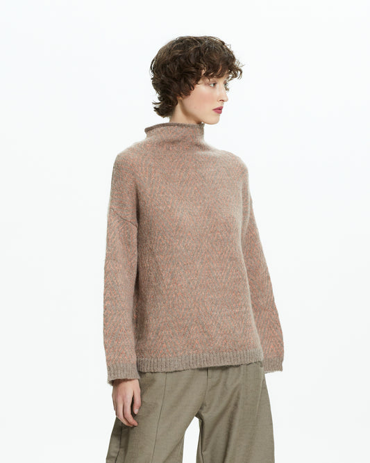 _MALLONI Maglia in lana soffice TORTORA