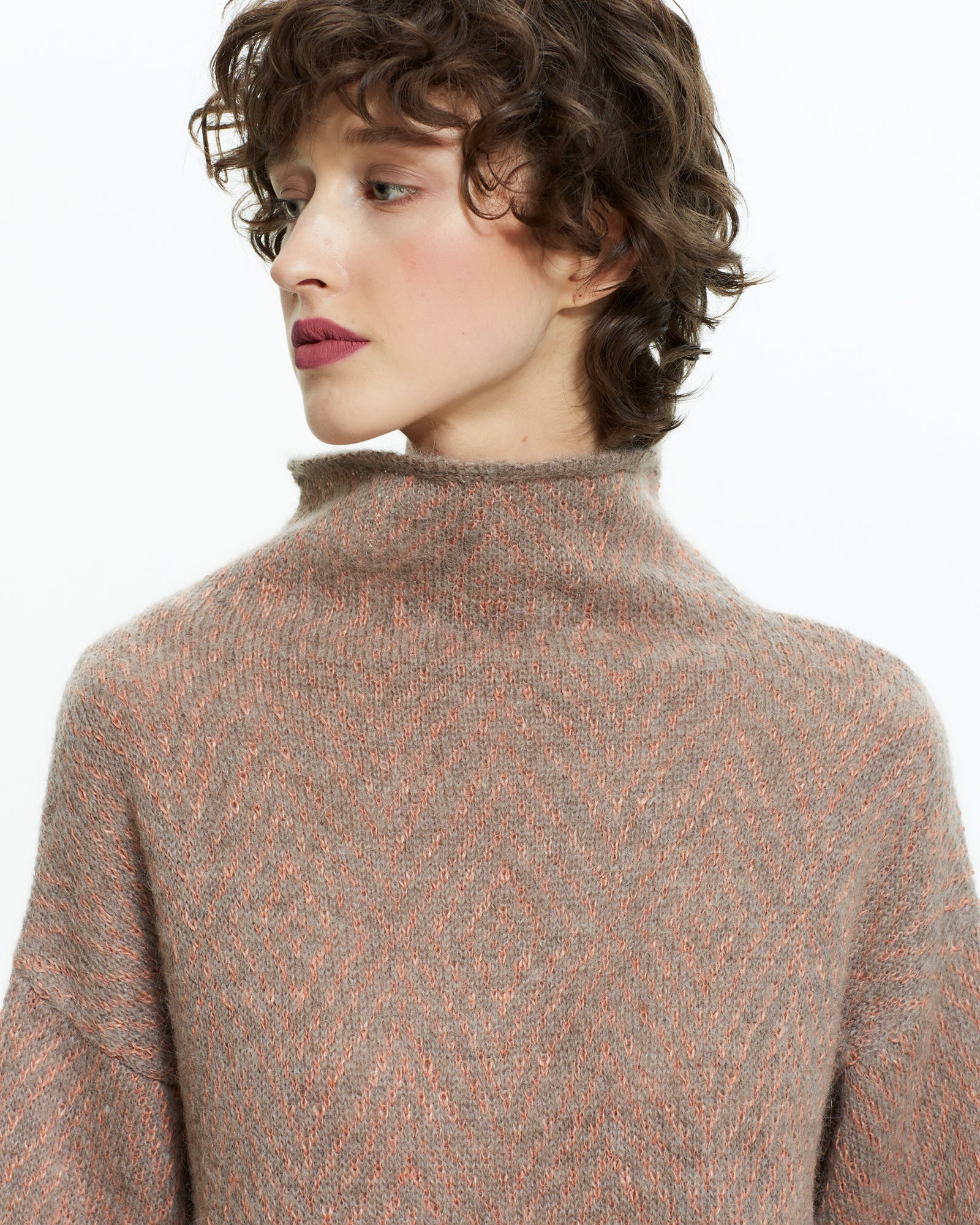 _MALLONI Maglia in lana soffice TORTORA