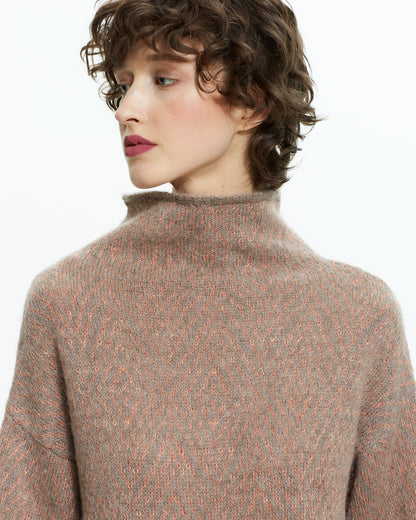 _MALLONI Maglia in lana soffice TORTORA