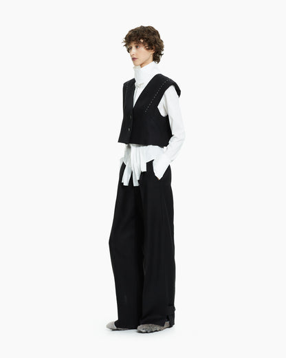 _MALLONI Gilet cropped NERO