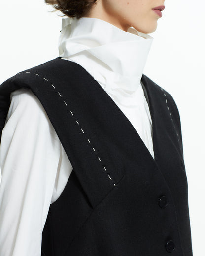 _MALLONI Gilet cropped NERO