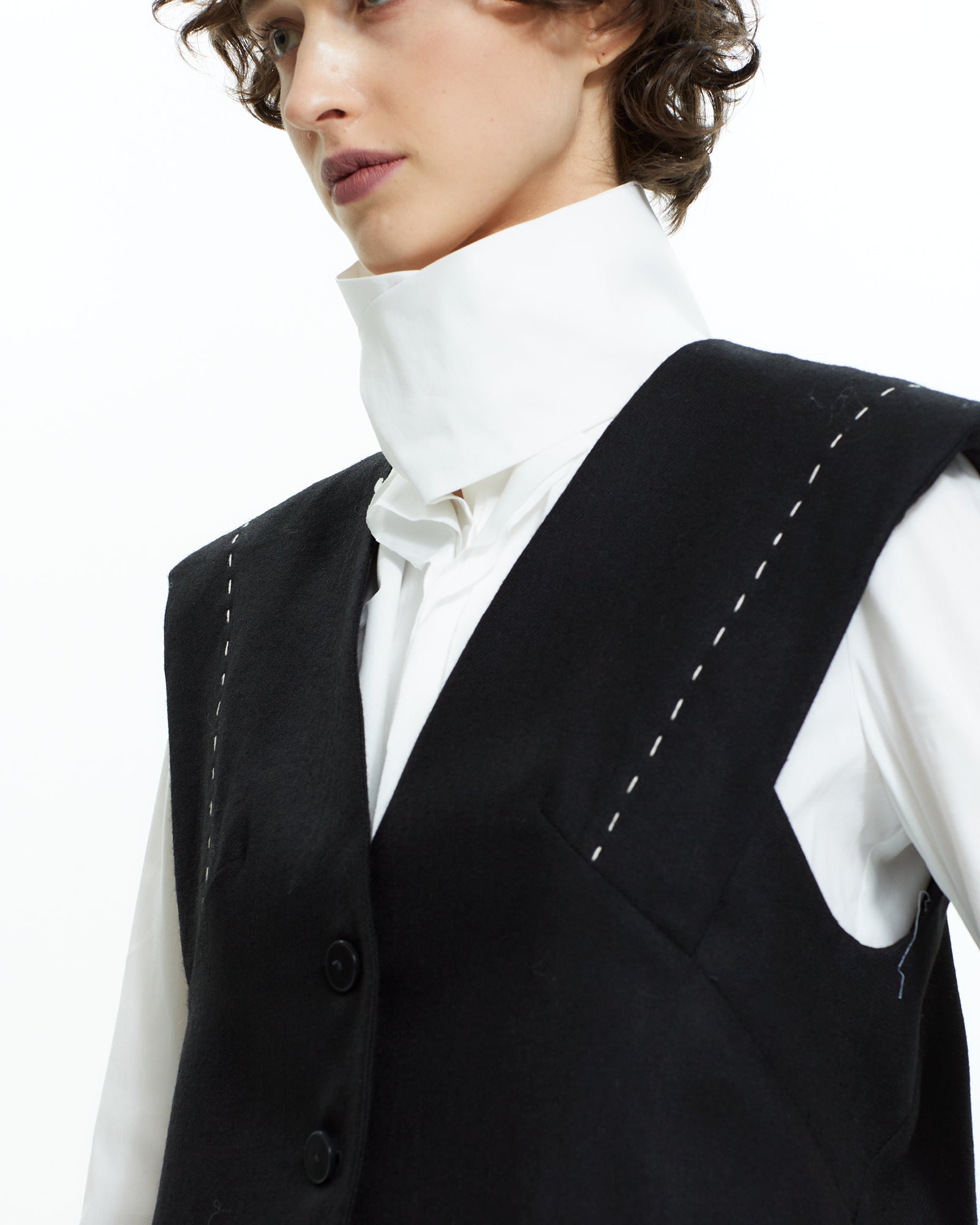 _MALLONI Gilet cropped NERO
