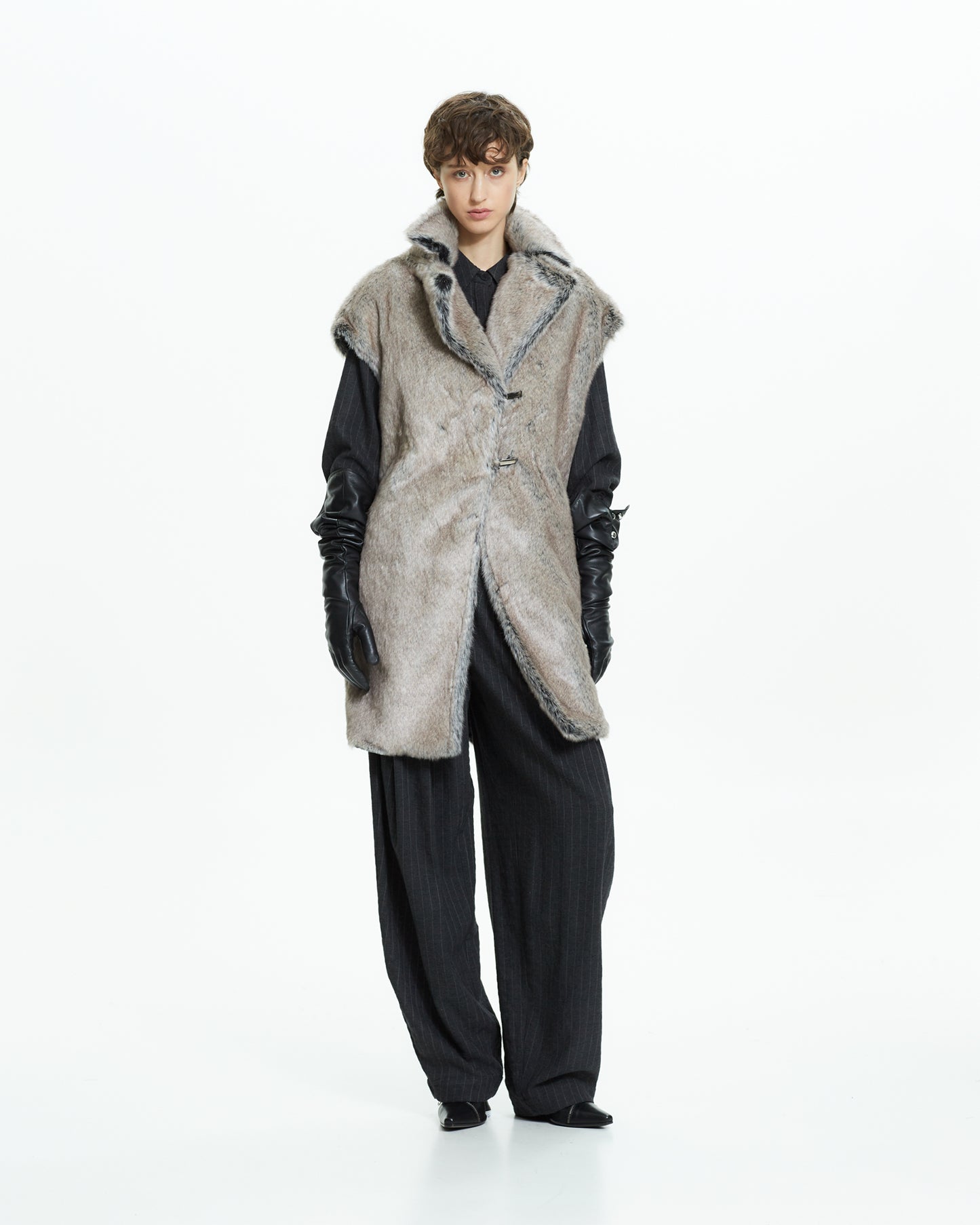 _MALLONI Gilet lungo  GRIGIO