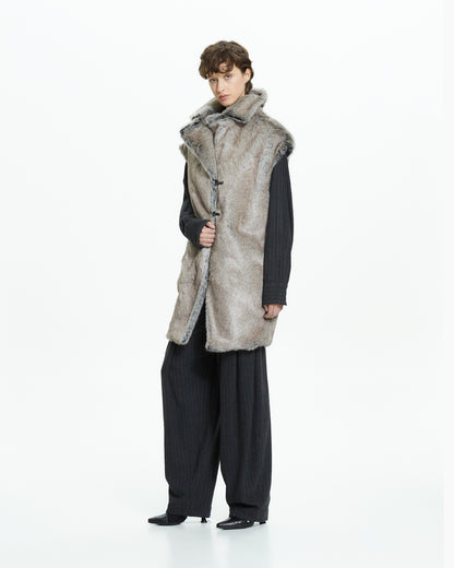 _MALLONI Gilet lungo  GRIGIO