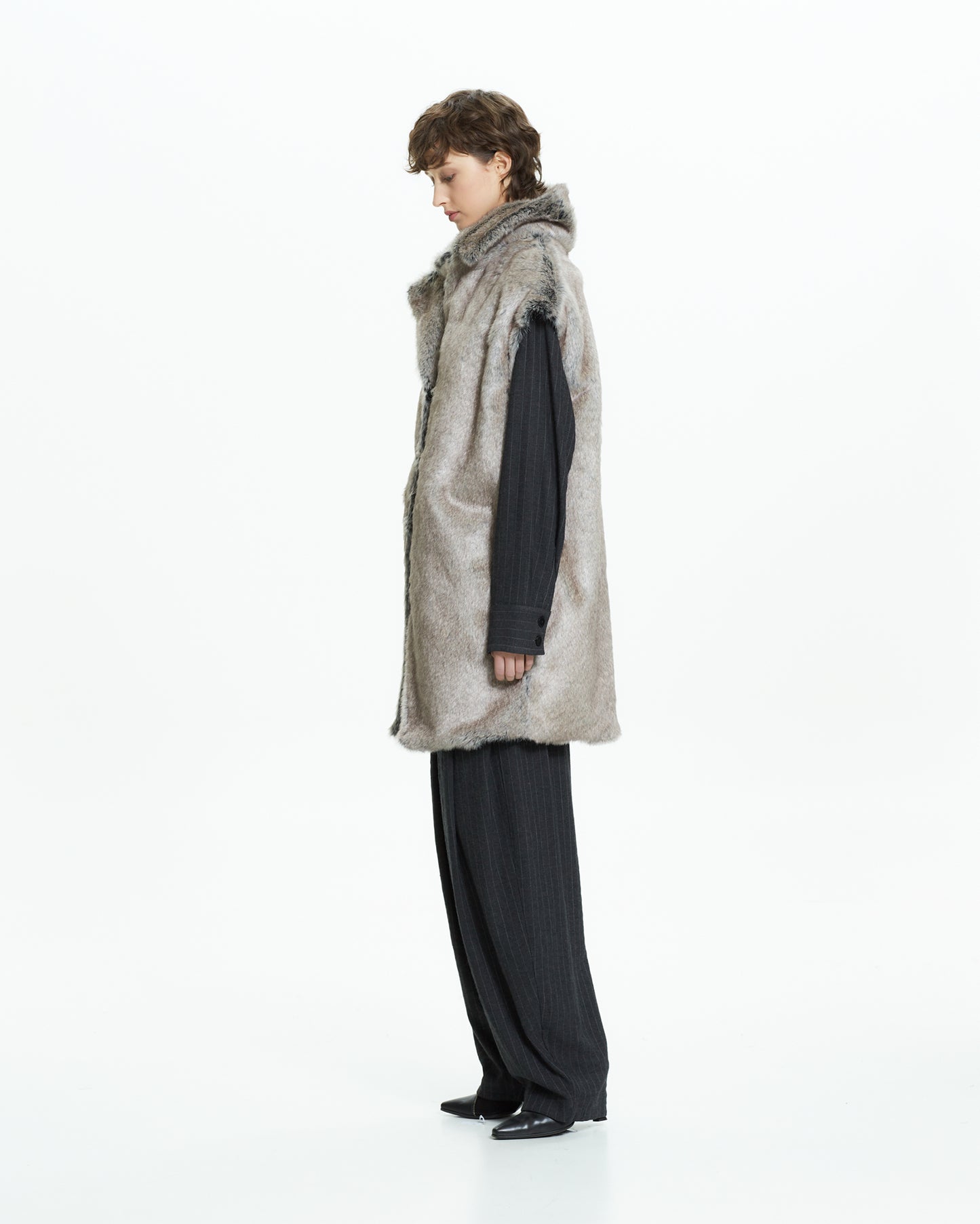 _MALLONI Gilet lungo  GRIGIO