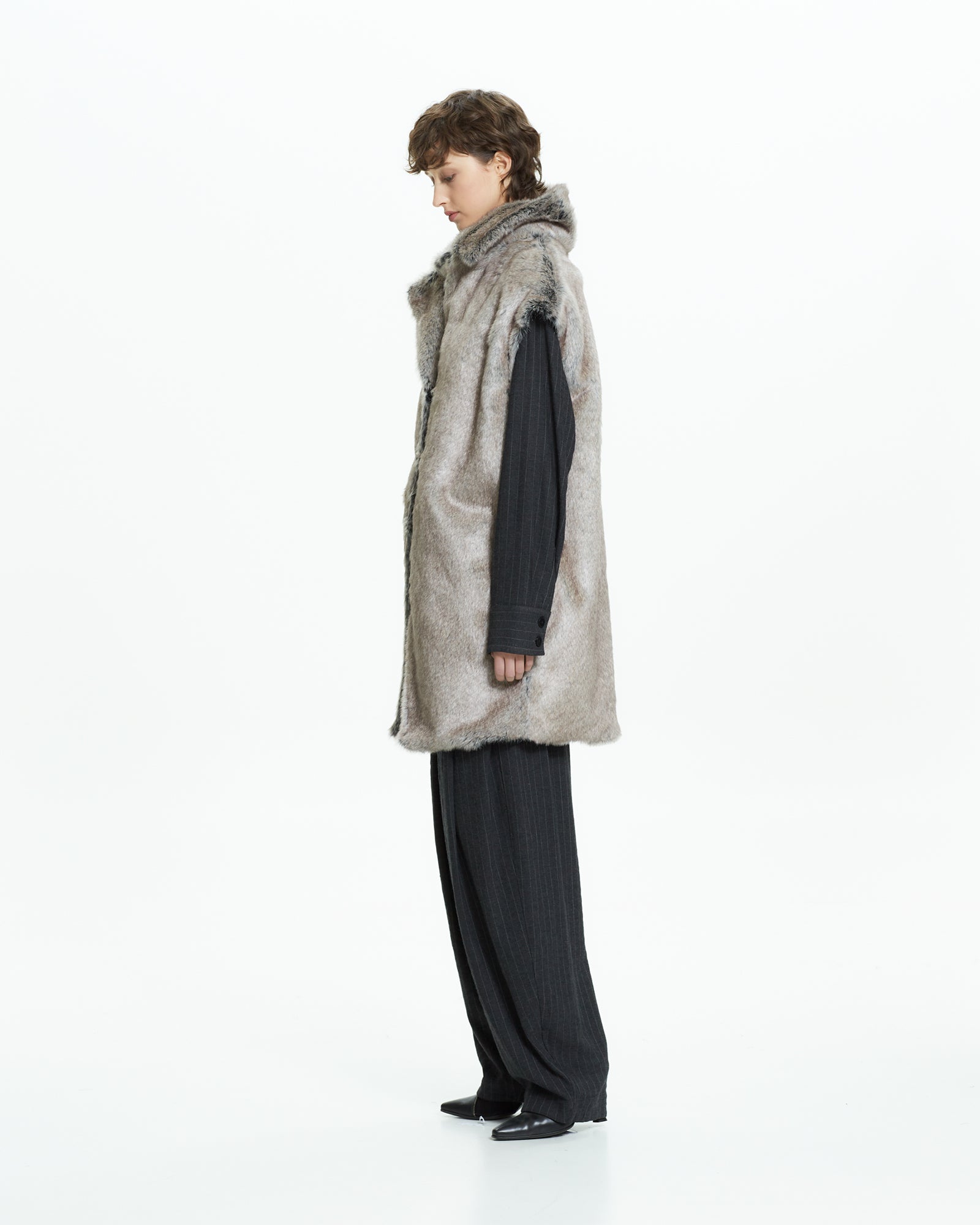 _MALLONI Gilet lungo  GRIGIO