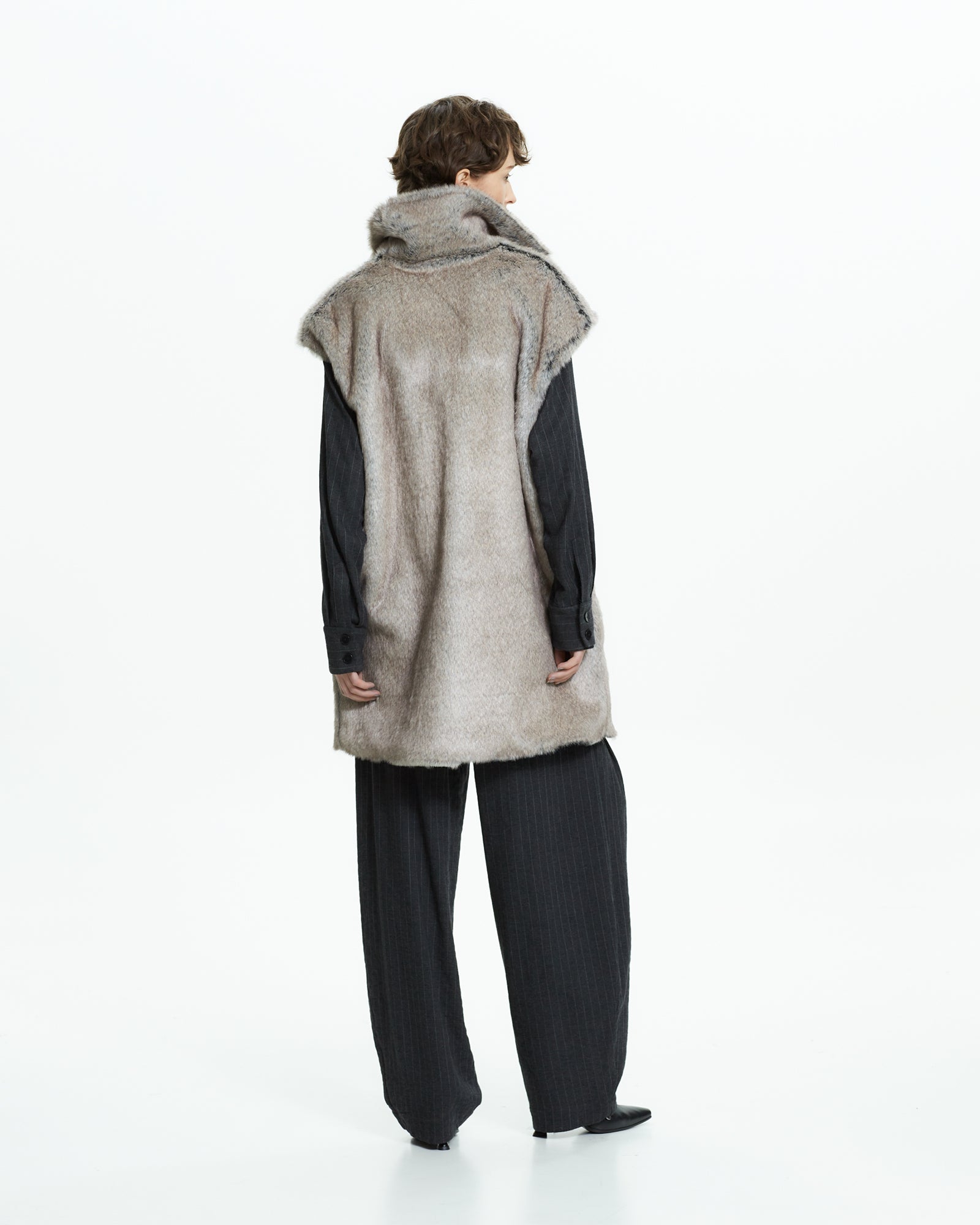 _MALLONI Gilet lungo  GRIGIO