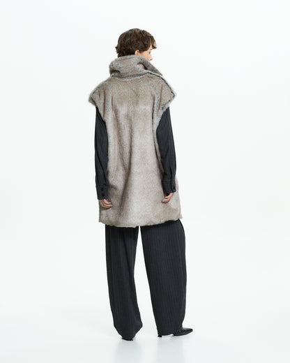 _MALLONI Gilet lungo  GRIGIO