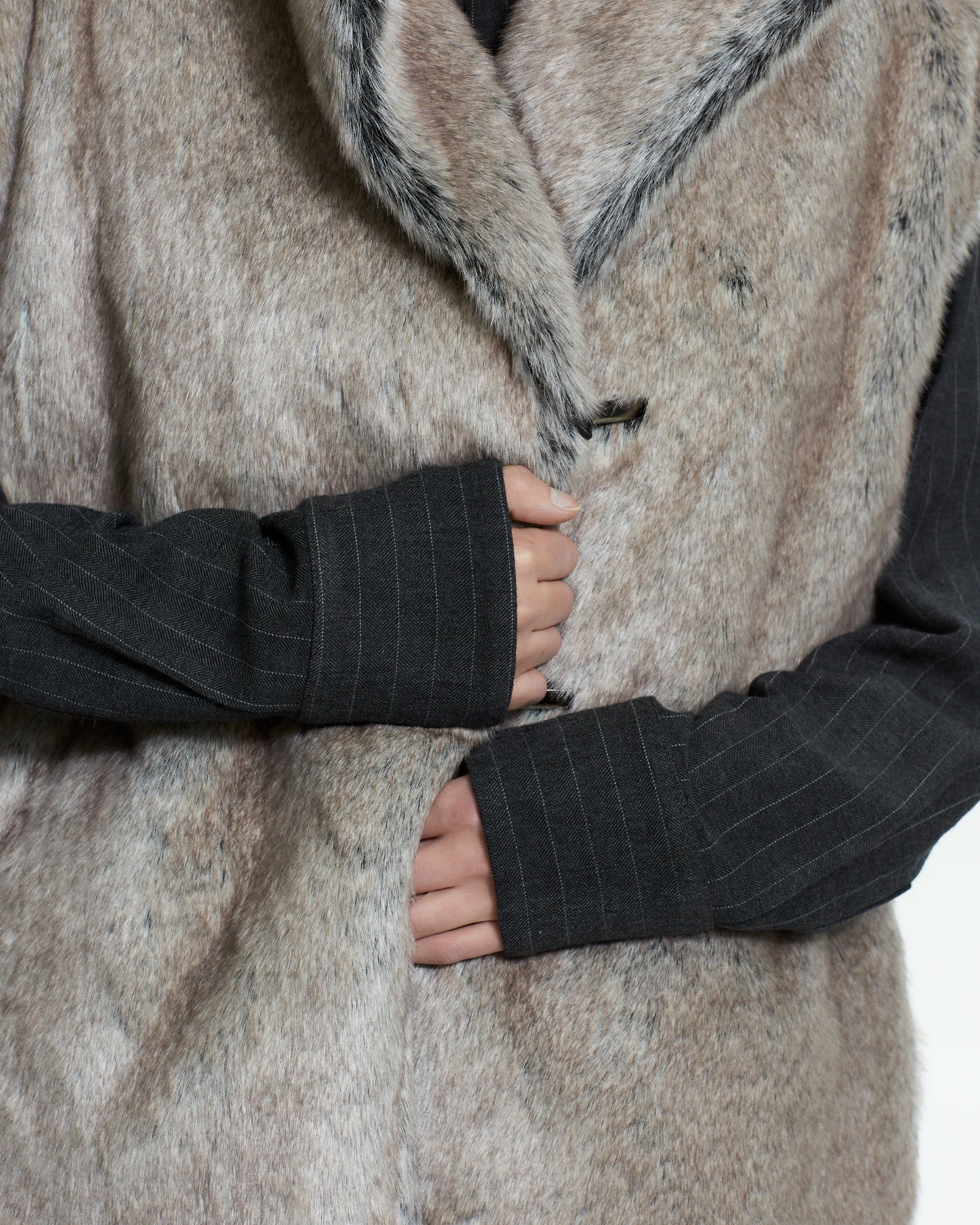 _MALLONI Gilet lungo  GRIGIO