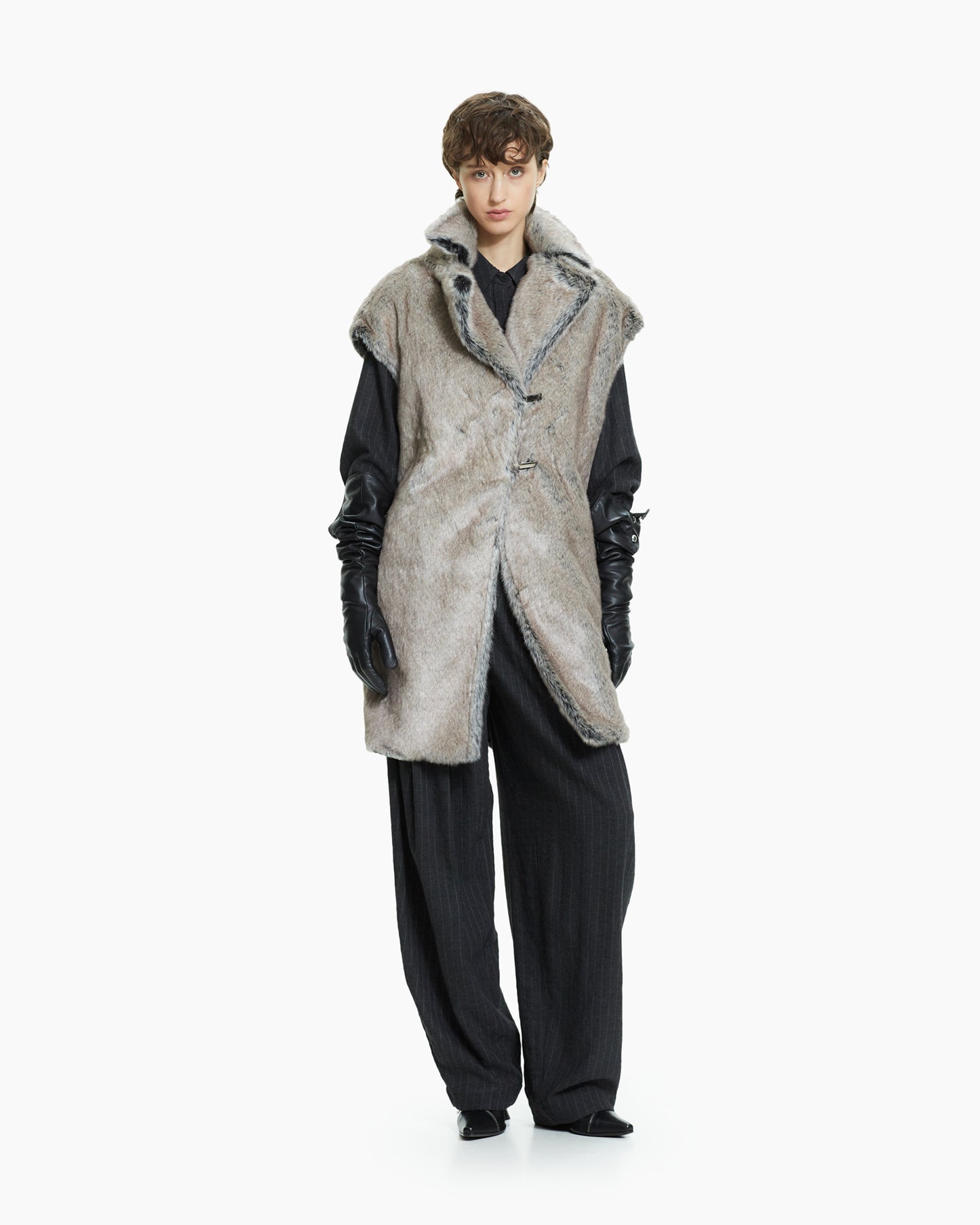 _MALLONI Gilet lungo  GRIGIO