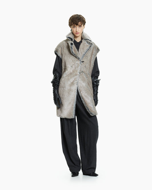 _MALLONI Gilet lungo  GRIGIO