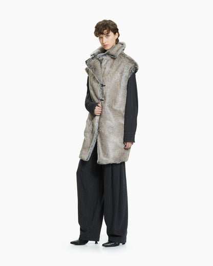 _MALLONI Gilet lungo  GRIGIO
