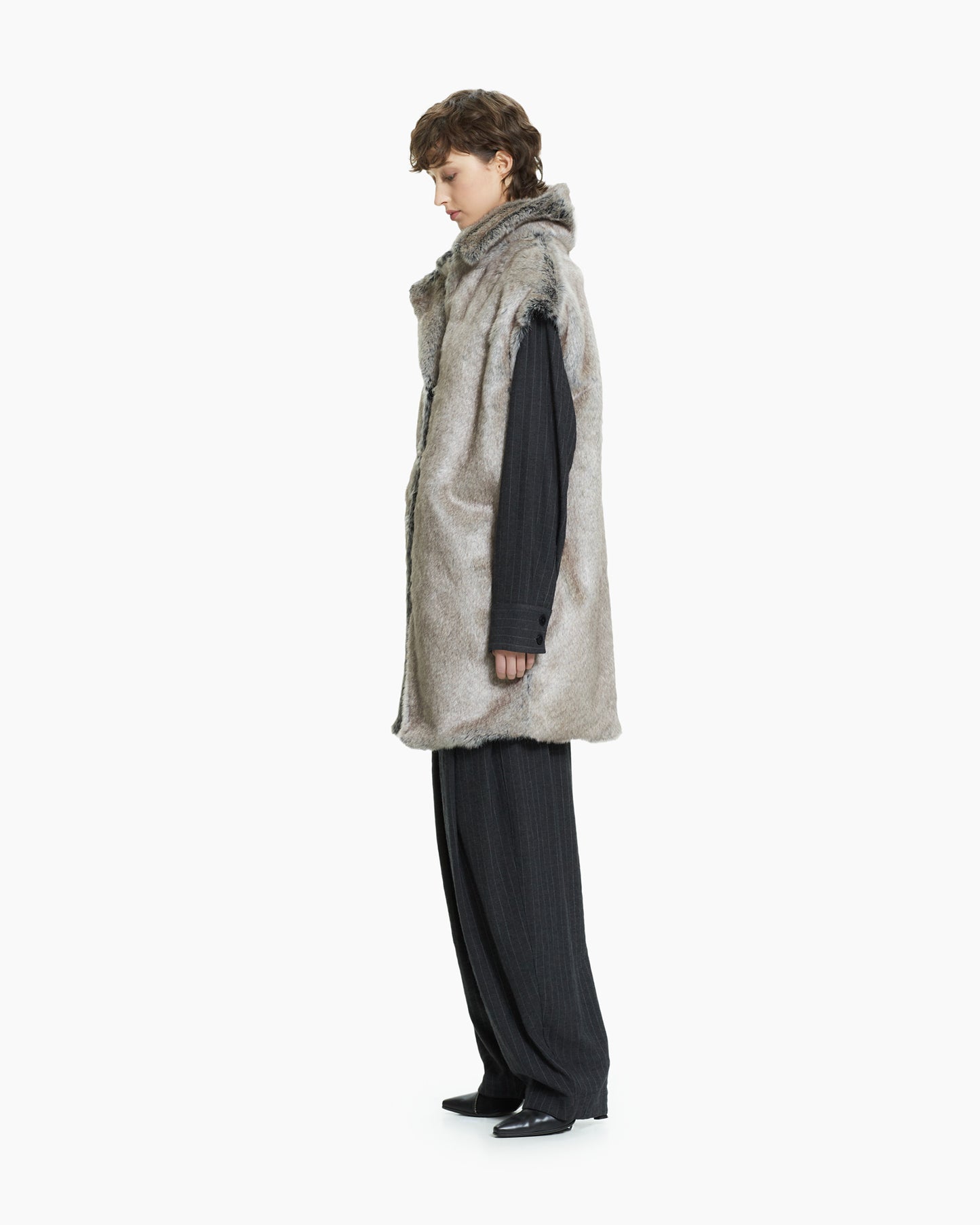 _MALLONI Gilet lungo  GRIGIO