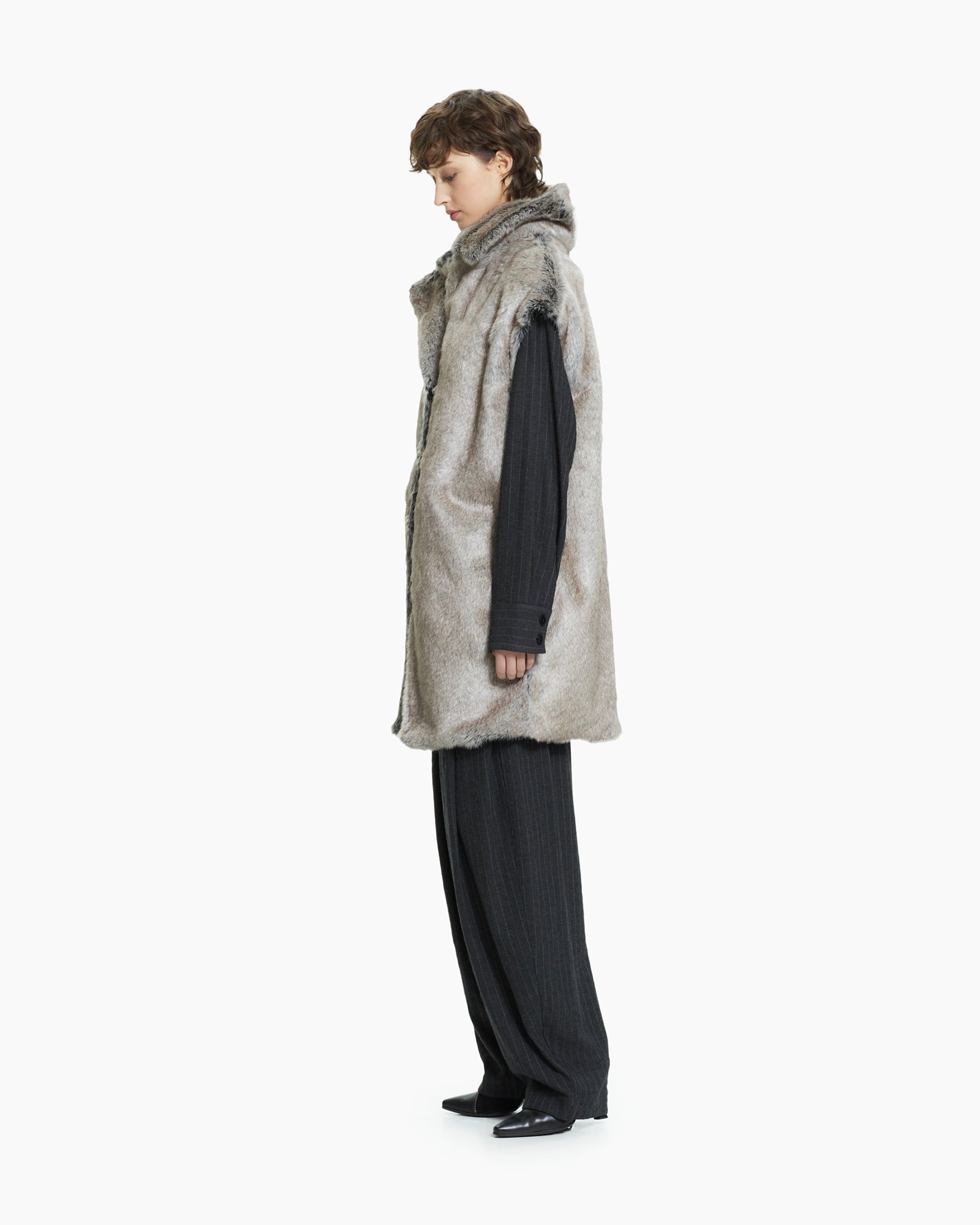 _MALLONI Gilet lungo  GRIGIO