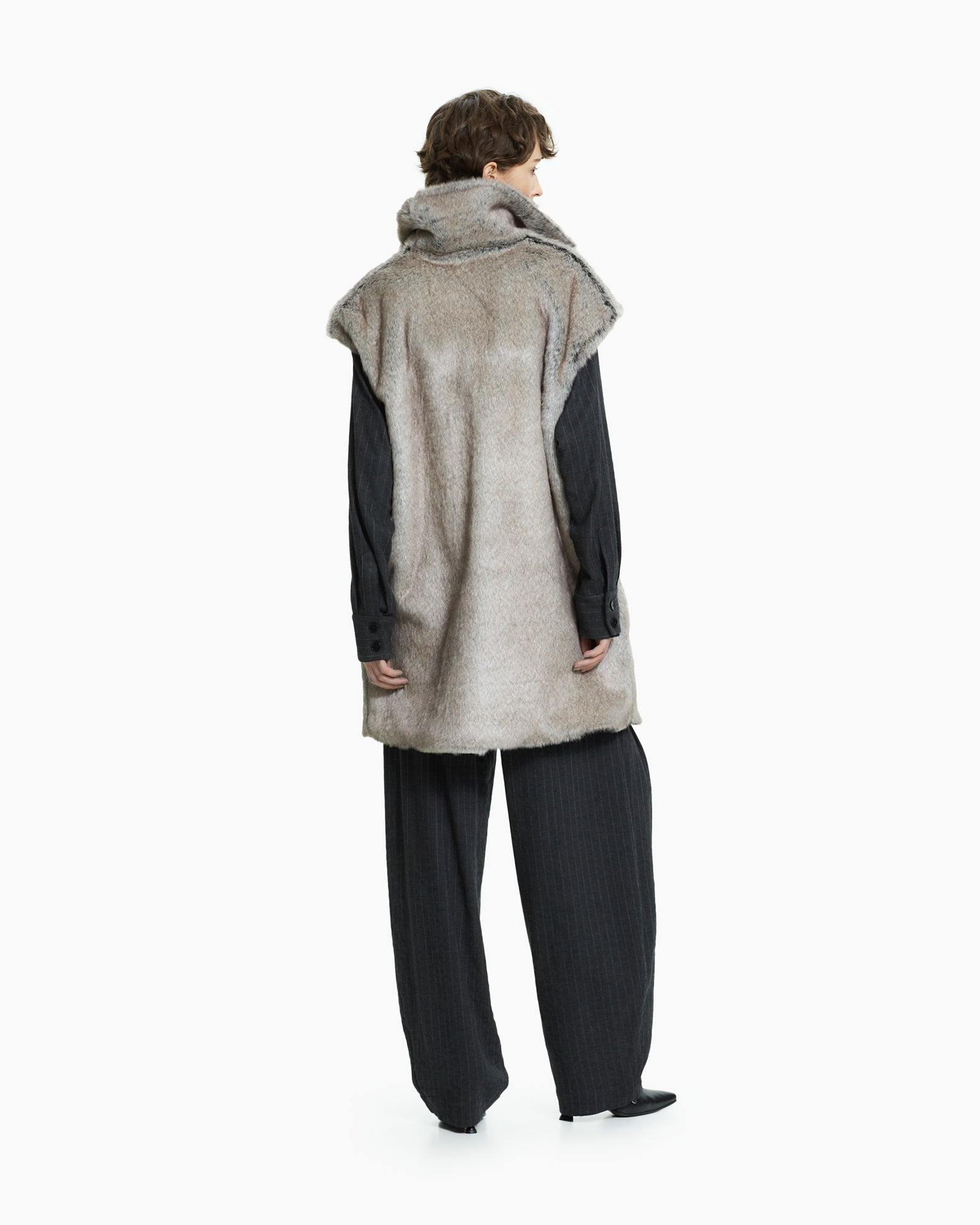 _MALLONI Gilet lungo  GRIGIO