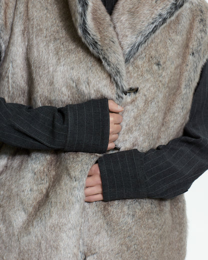 _MALLONI Gilet lungo  GRIGIO