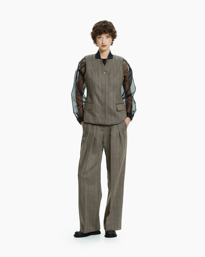 _MALLONI Gilet gessato moderno GRIGIO