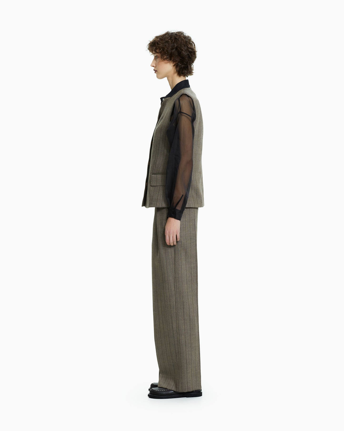 _MALLONI Gilet gessato moderno GRIGIO