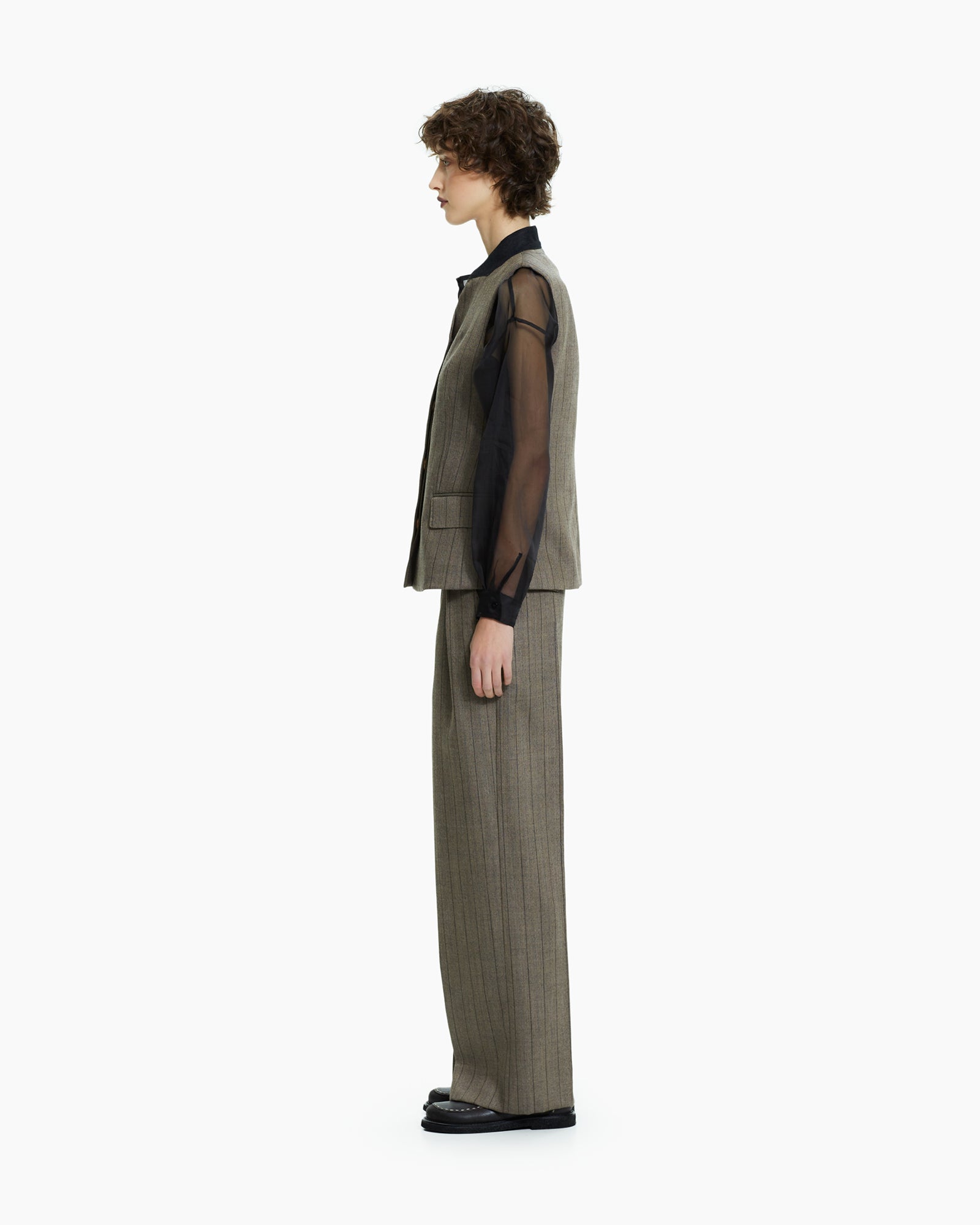_MALLONI Gilet gessato moderno GRIGIO