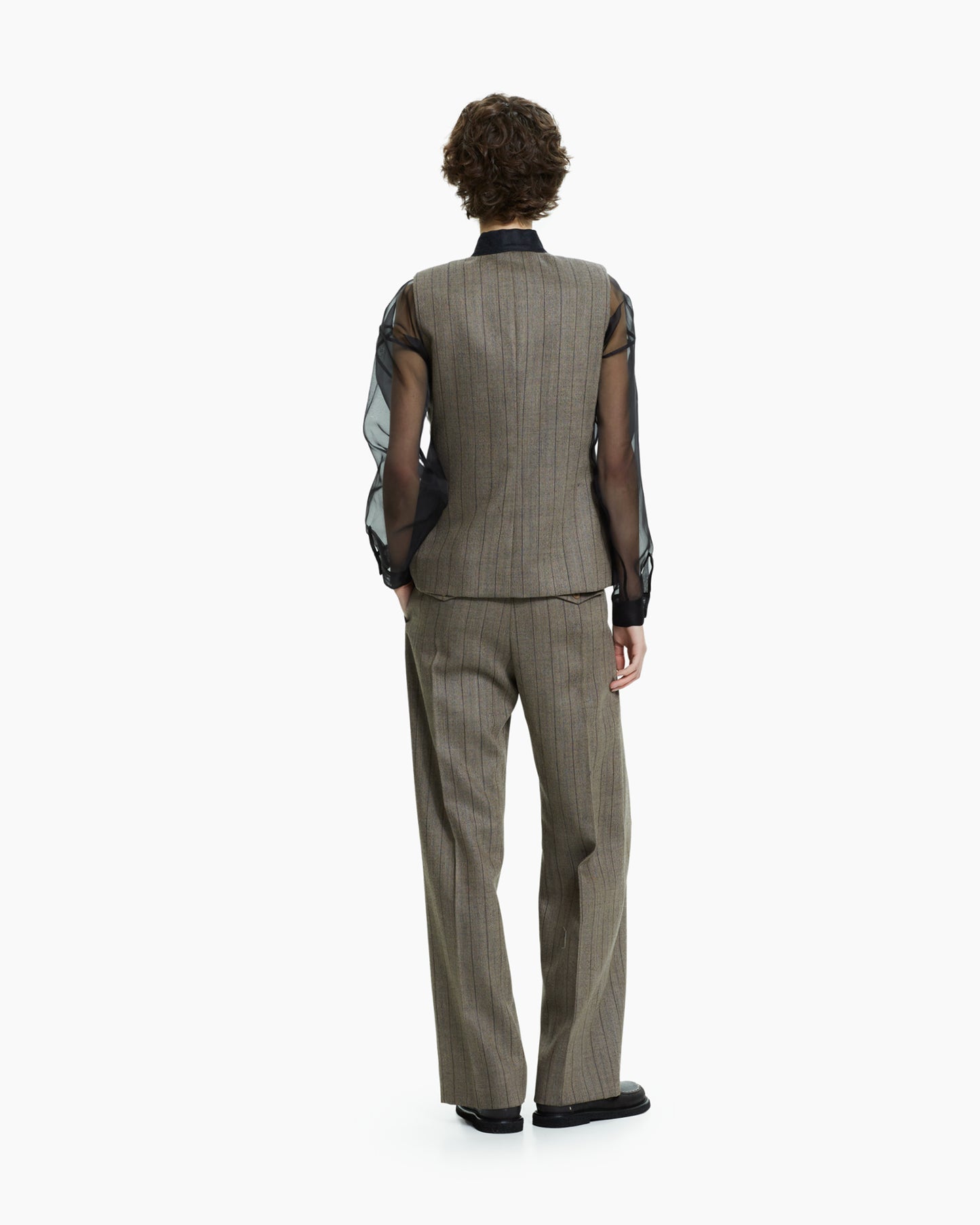 _MALLONI Gilet gessato moderno GRIGIO