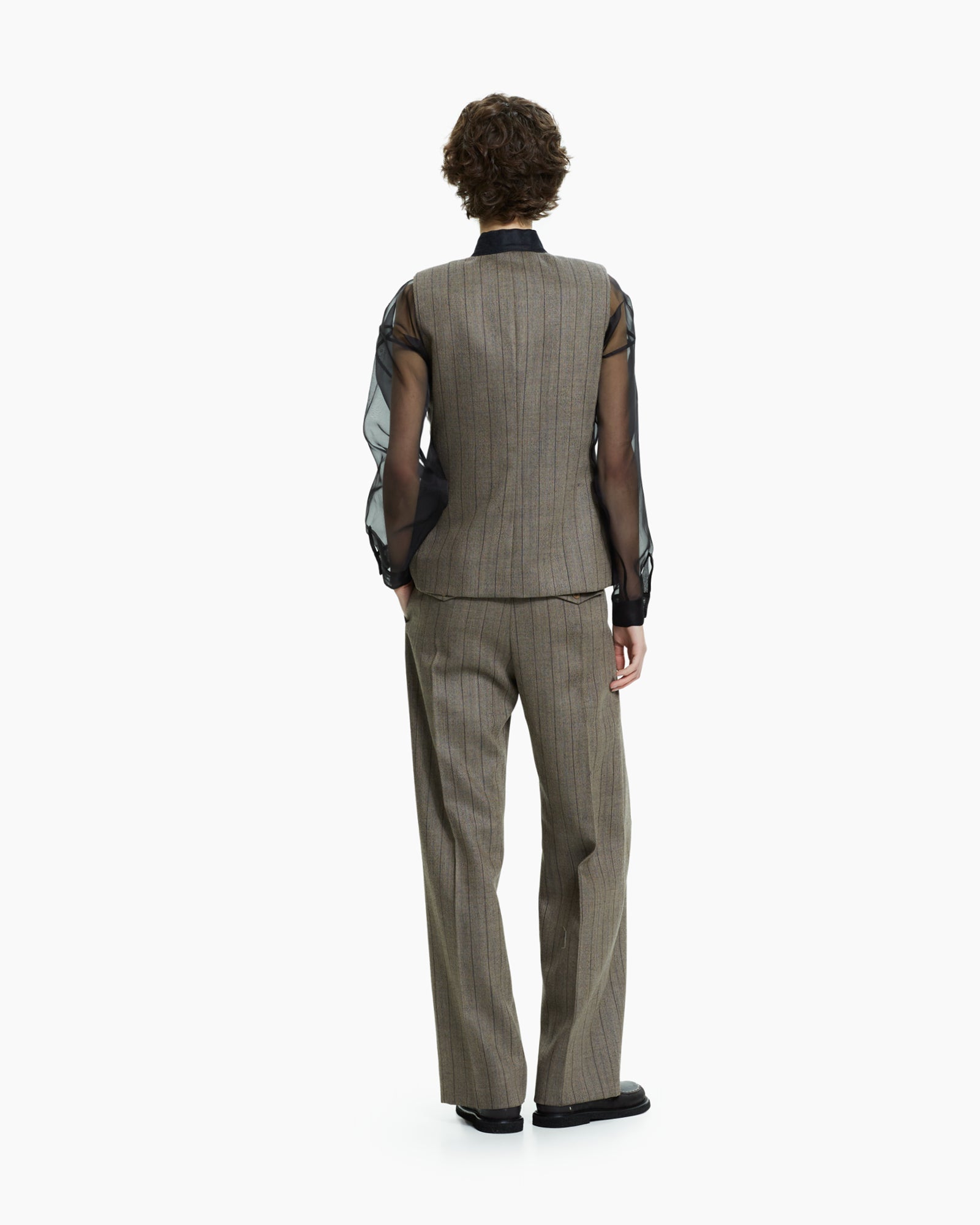 _MALLONI Gilet gessato moderno GRIGIO