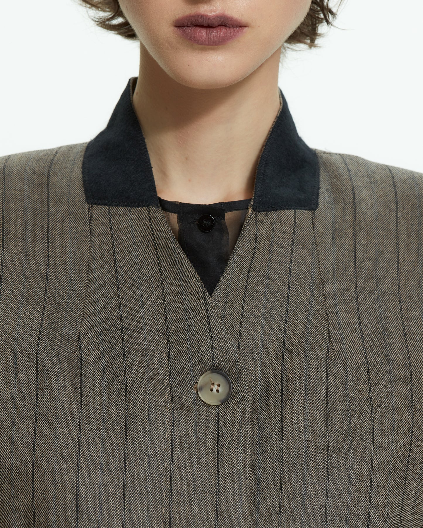 _MALLONI Gilet gessato moderno GRIGIO