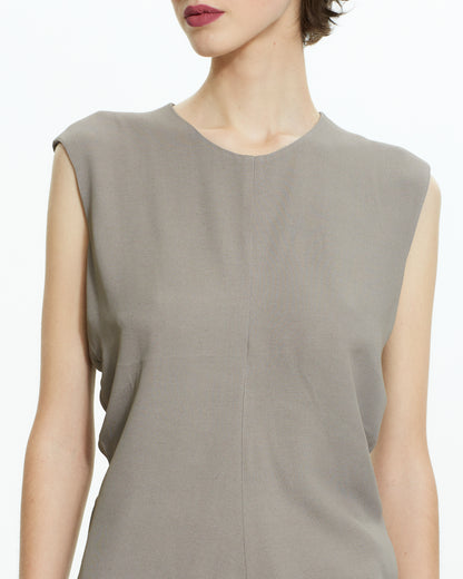 _MALLONI Gilet minimal fluido TORTORA