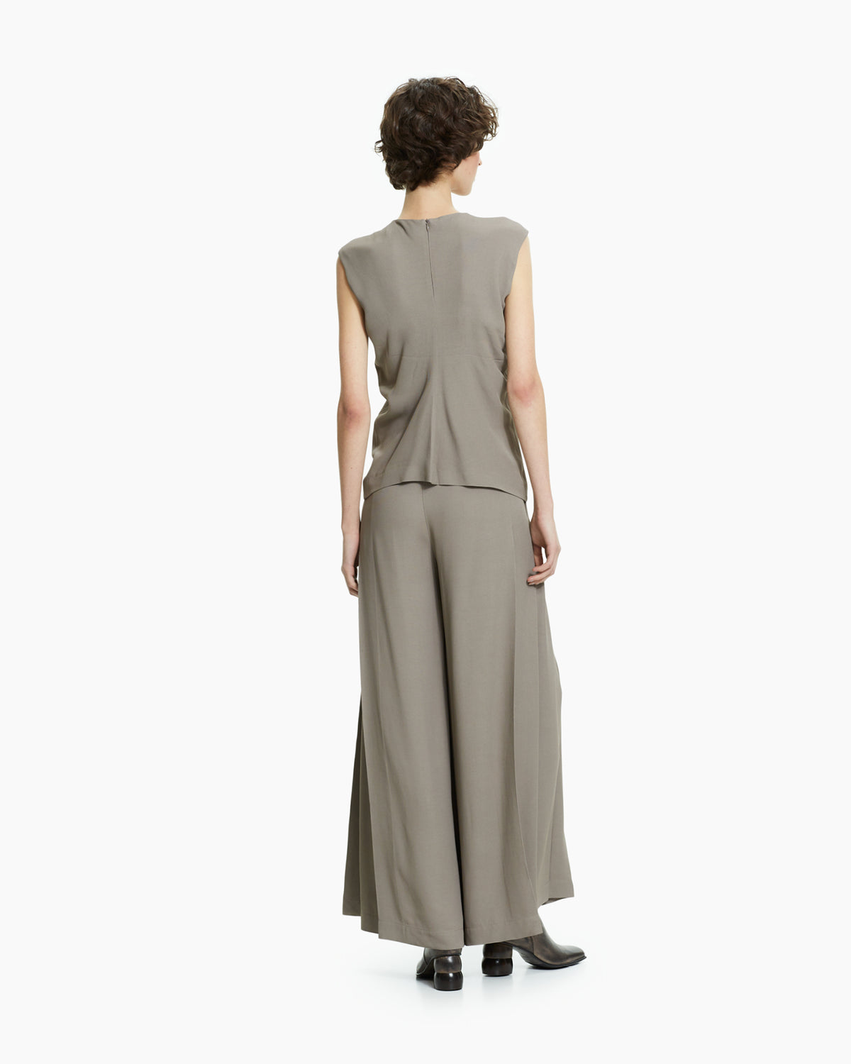 _MALLONI Gilet minimal fluido TORTORA