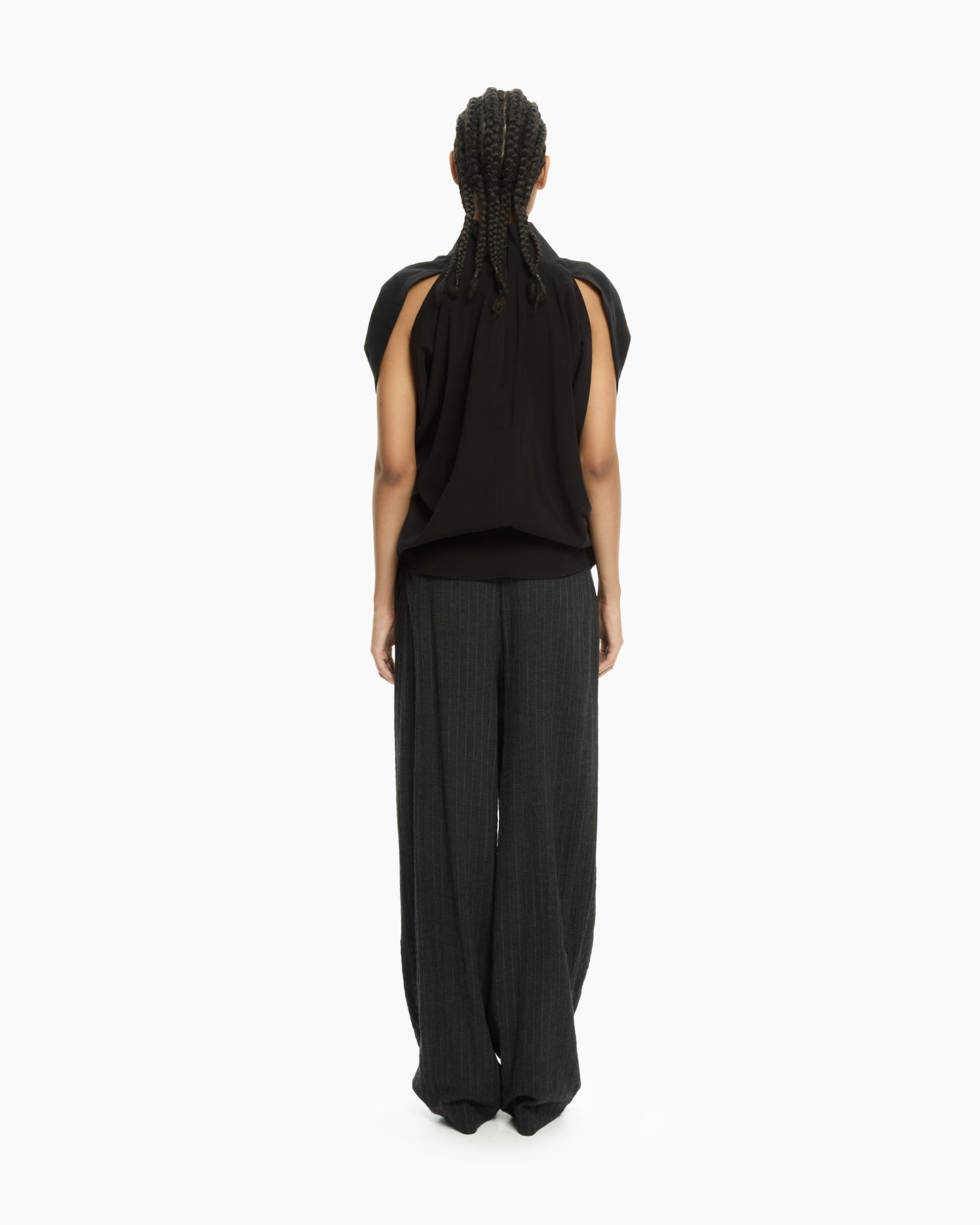_MALLONI Top drappeggiato NERO