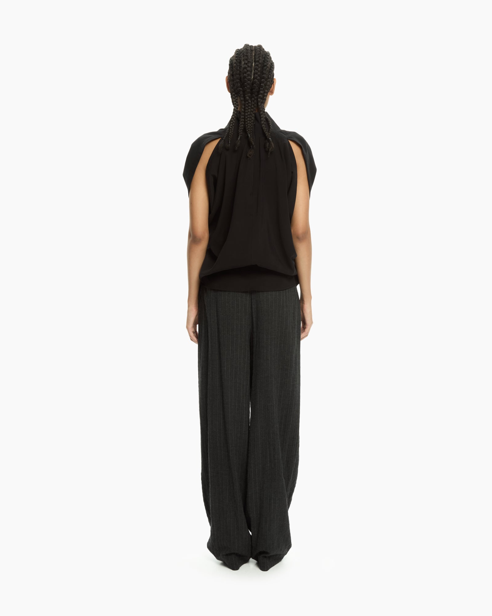 _MALLONI Top drappeggiato NERO