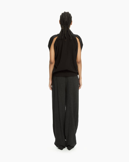 _MALLONI Top drappeggiato NERO