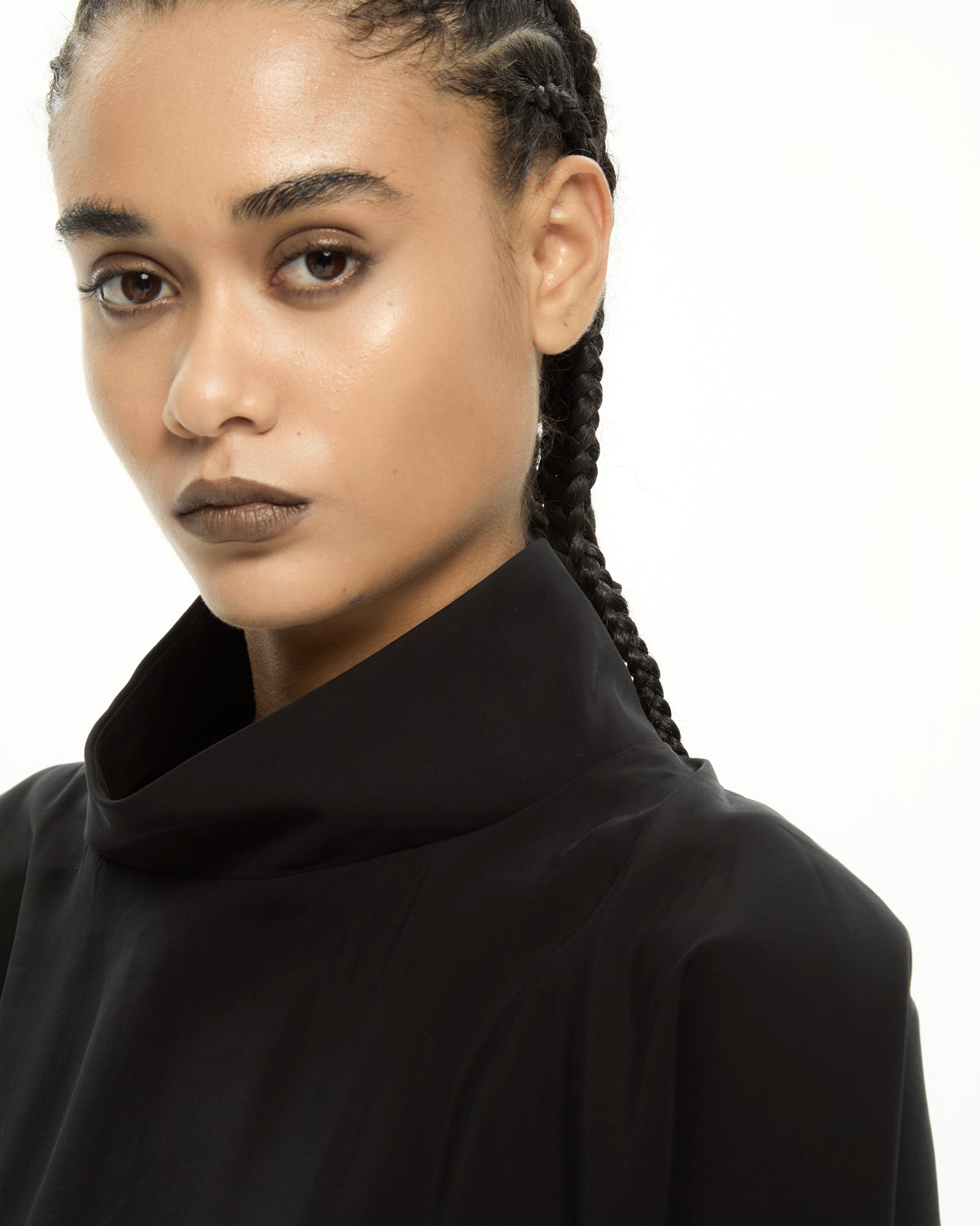 _MALLONI Top drappeggiato NERO