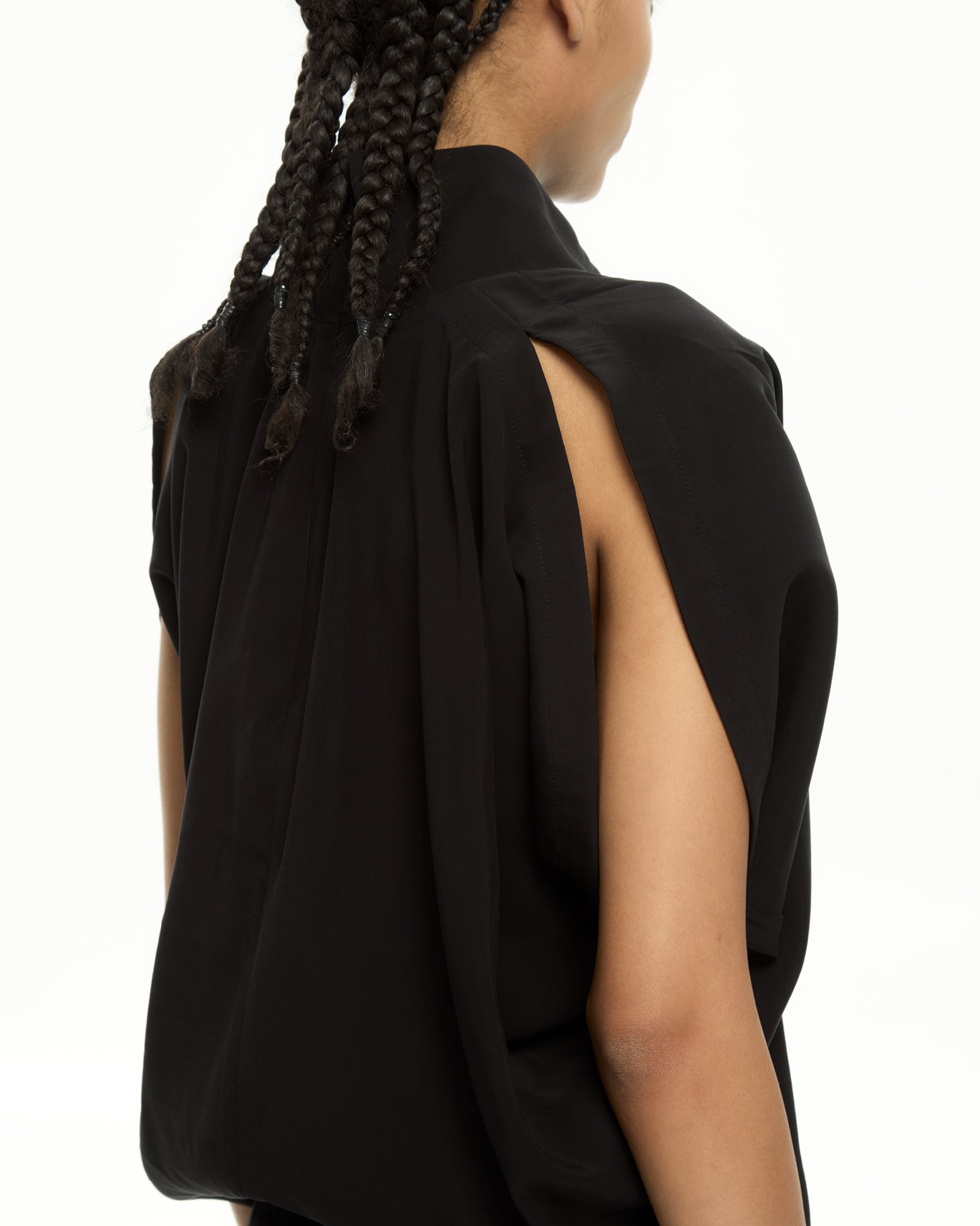 _MALLONI Top drappeggiato NERO