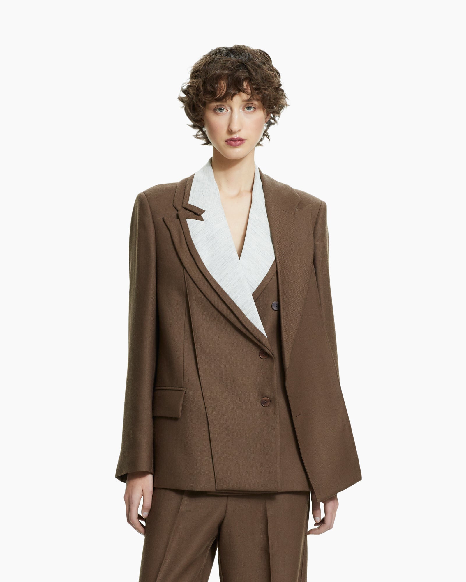 _MALLONI Giacca sartoriale con rever a contrasto