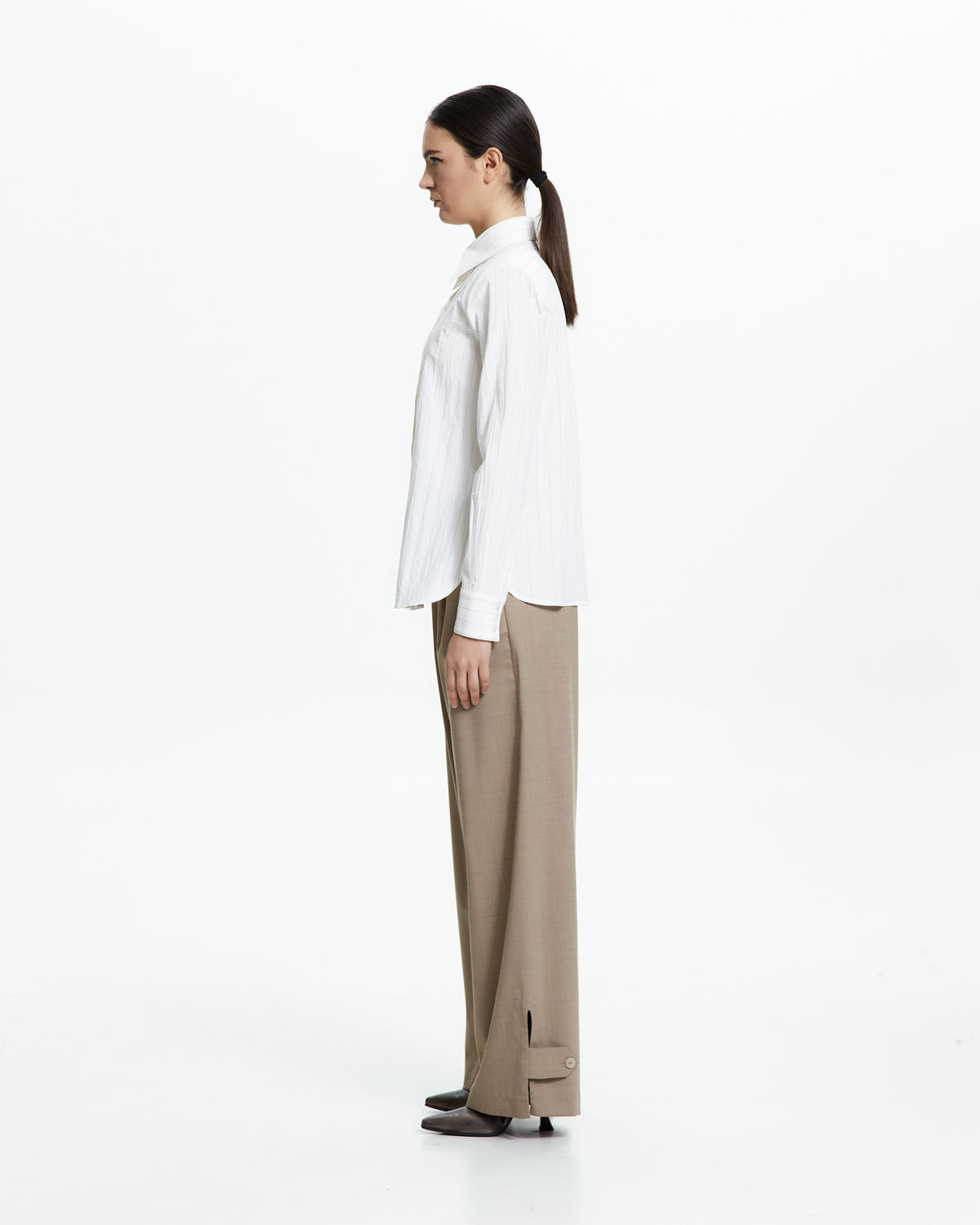 _MALLONI Camicia gessata BIANCO