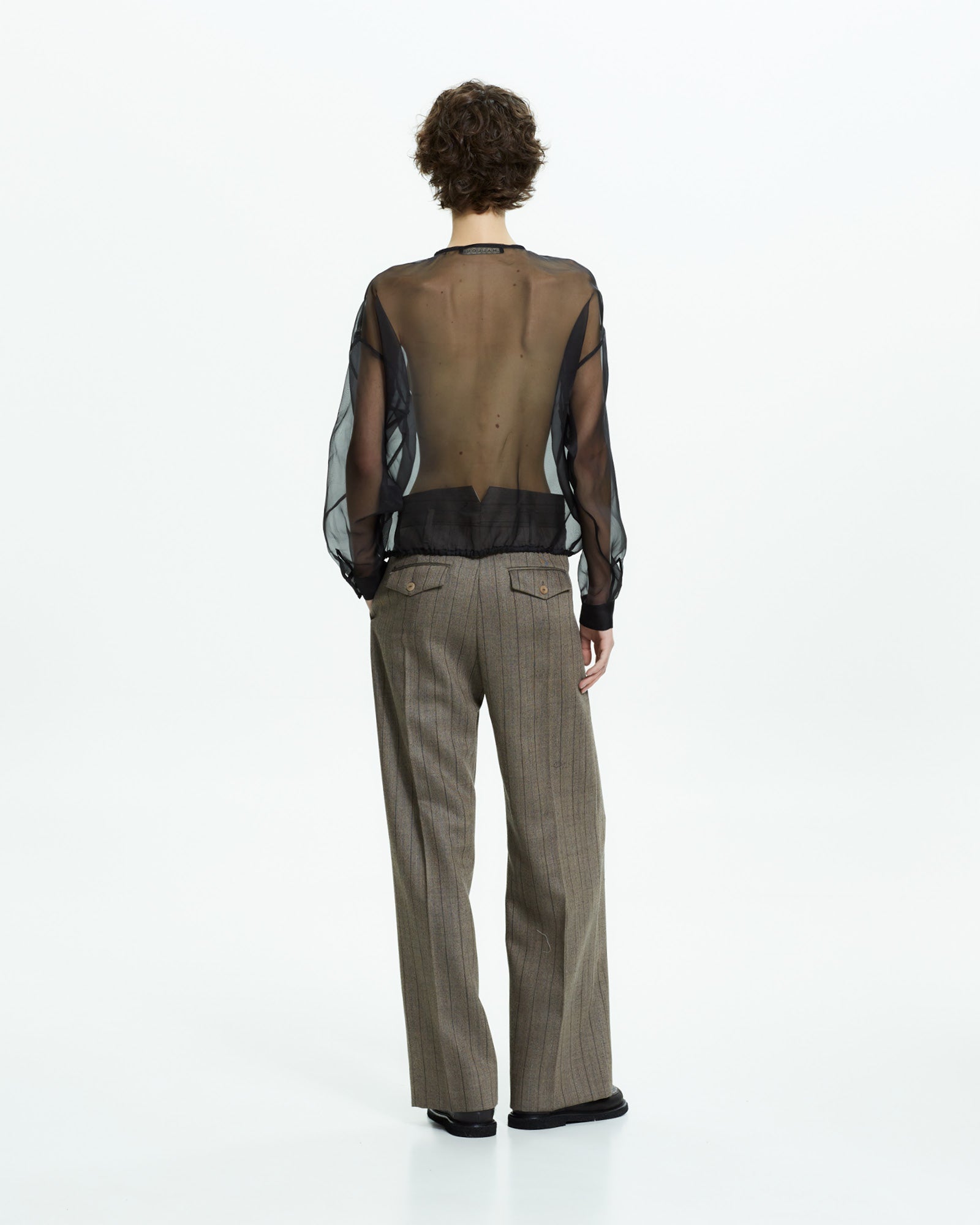 _MALLONI Camicia trasparente NERO