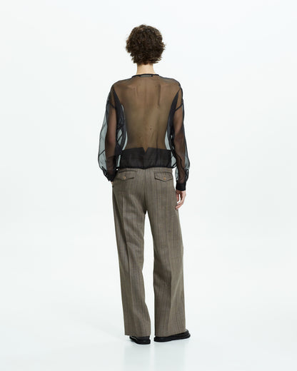 _MALLONI Camicia trasparente NERO