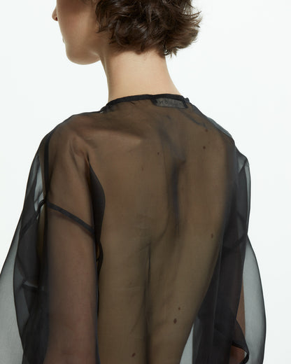 _MALLONI Camicia trasparente NERO