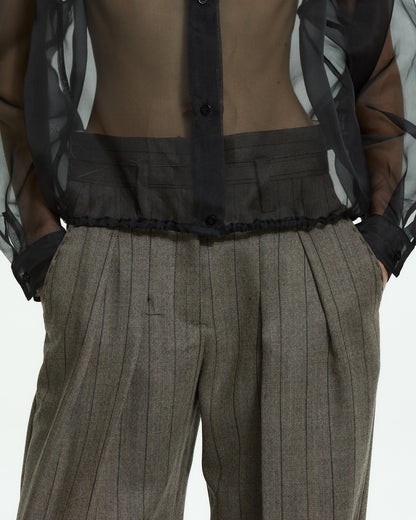 _MALLONI Camicia trasparente NERO