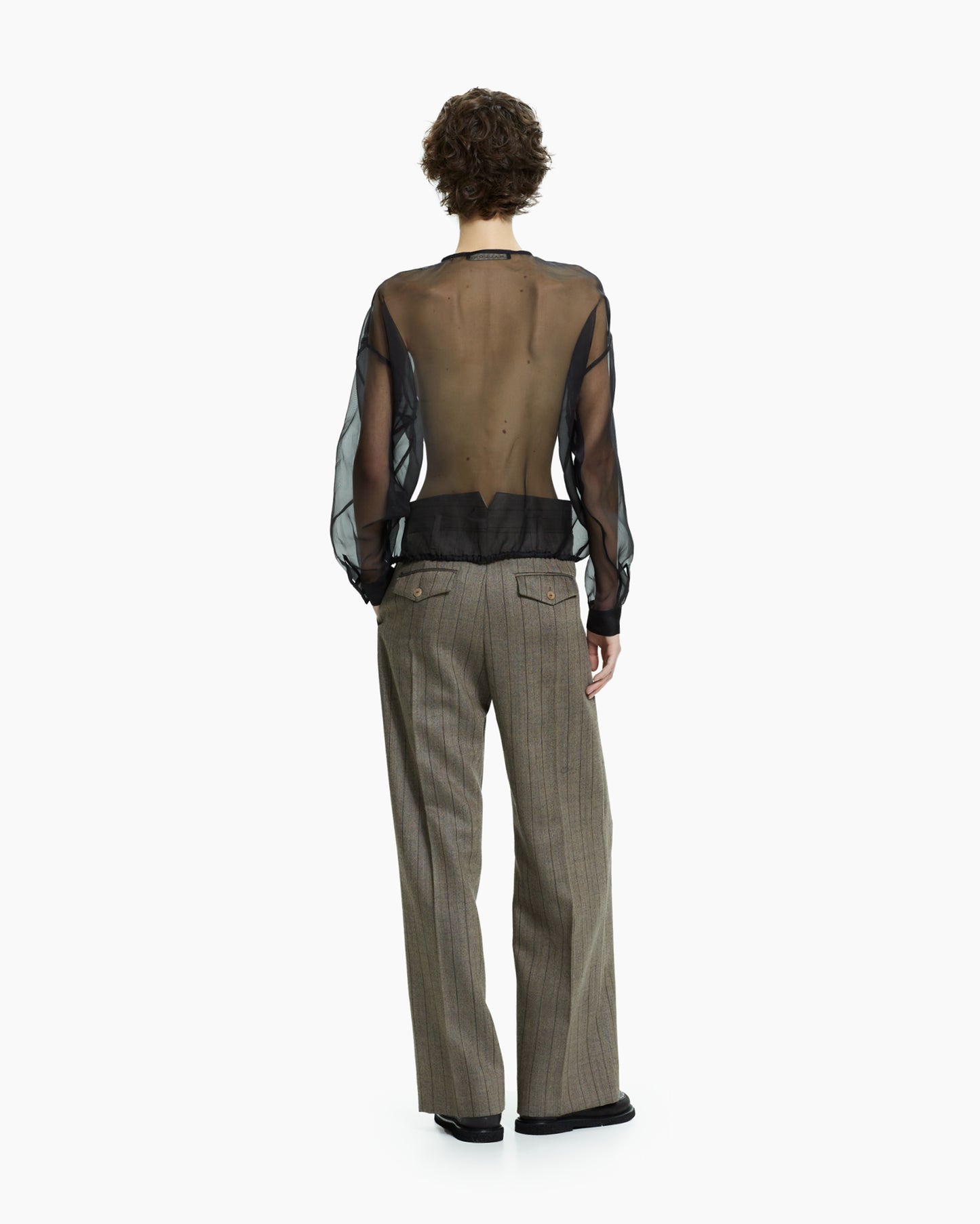 _MALLONI Camicia trasparente NERO