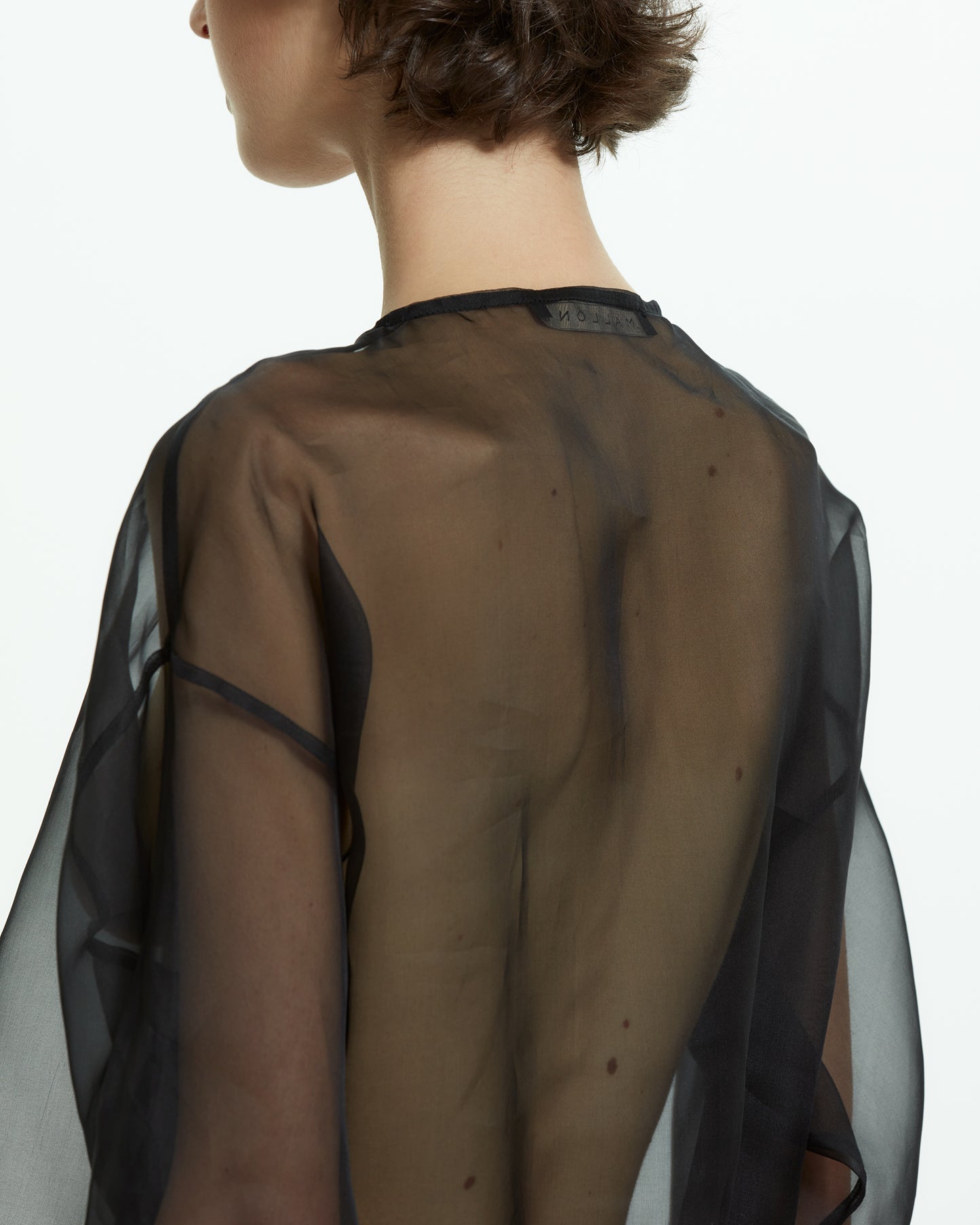 _MALLONI Camicia trasparente NERO