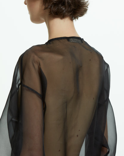 _MALLONI Camicia trasparente NERO