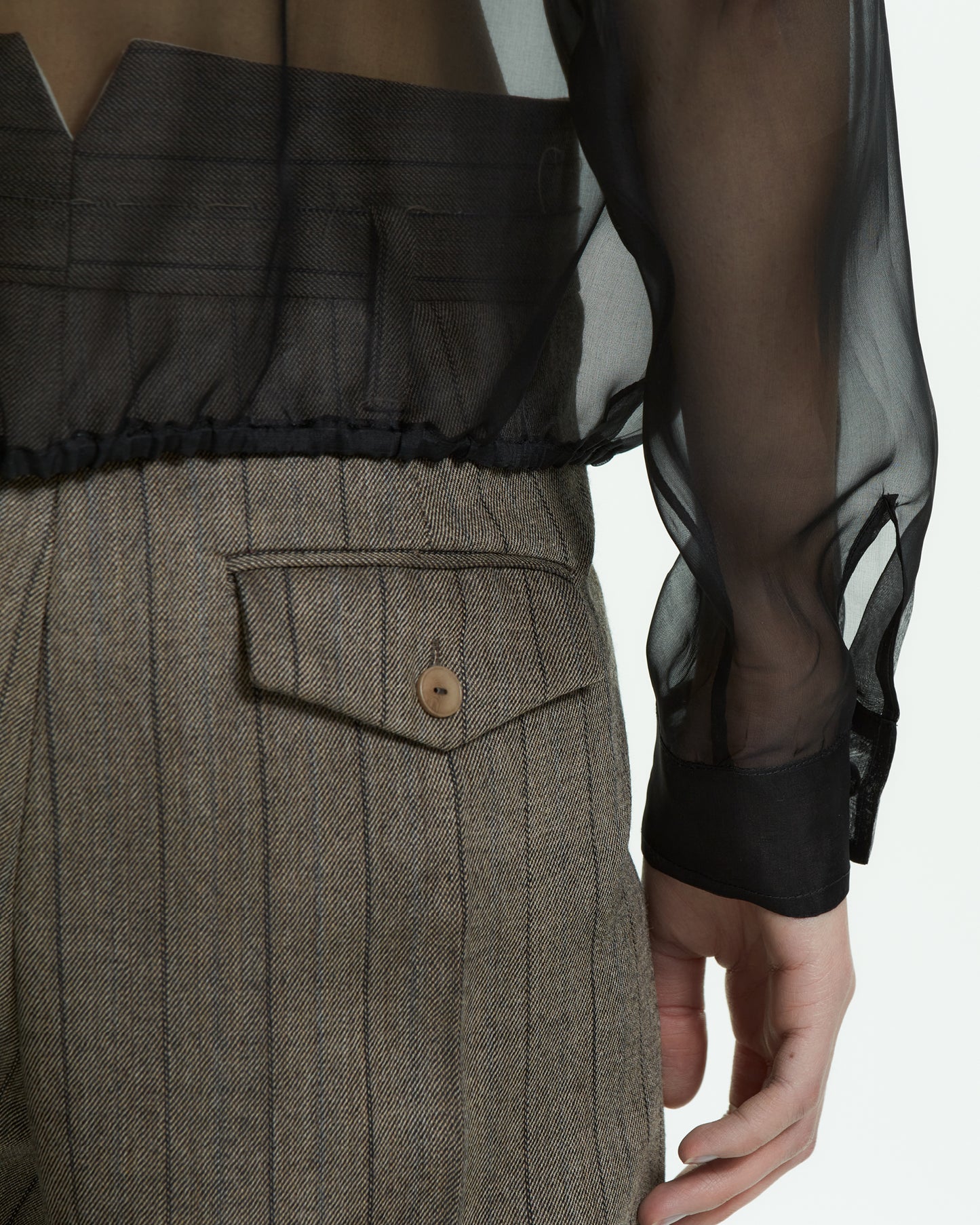 _MALLONI Camicia trasparente NERO