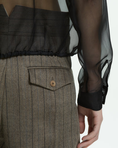 _MALLONI Camicia trasparente NERO