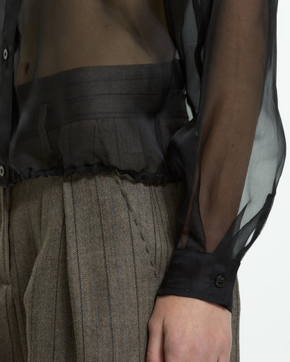 _MALLONI Camicia trasparente NERO