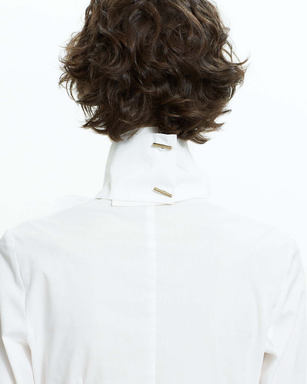 _MALLONI Camicia scultorea con collo drappeggiato BIANCO