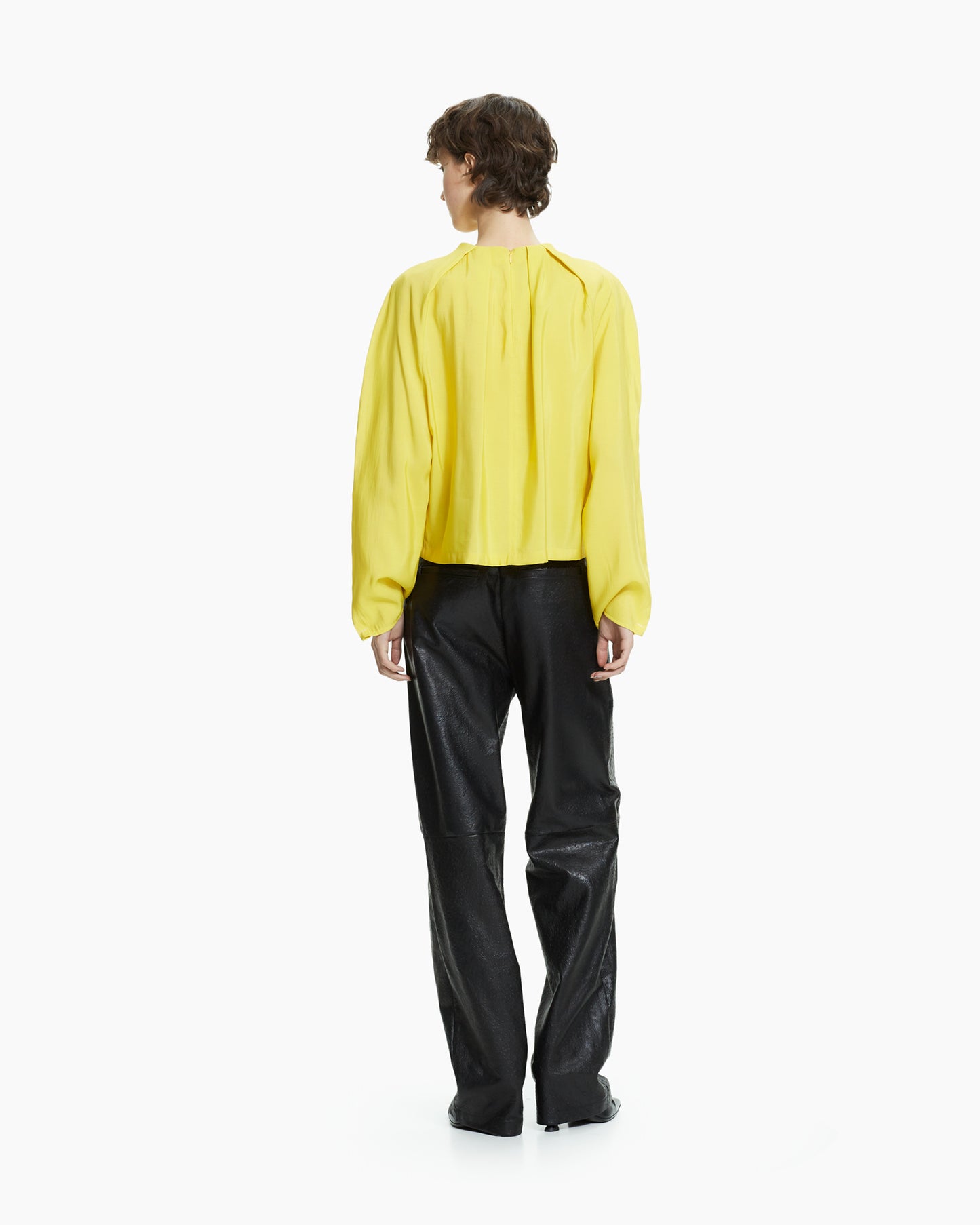 _MALLONI Camicia con plissè GIALLO